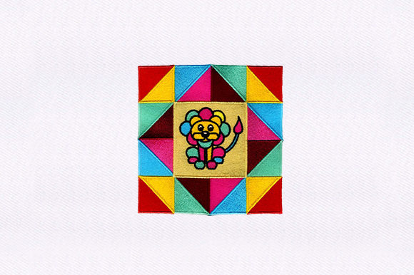 Playful Quilting: A Warm Embroidery Design for Personalized Gifts
