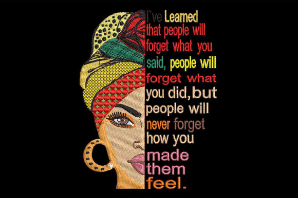 Woman Face and a Wise Quote Embroidery Review